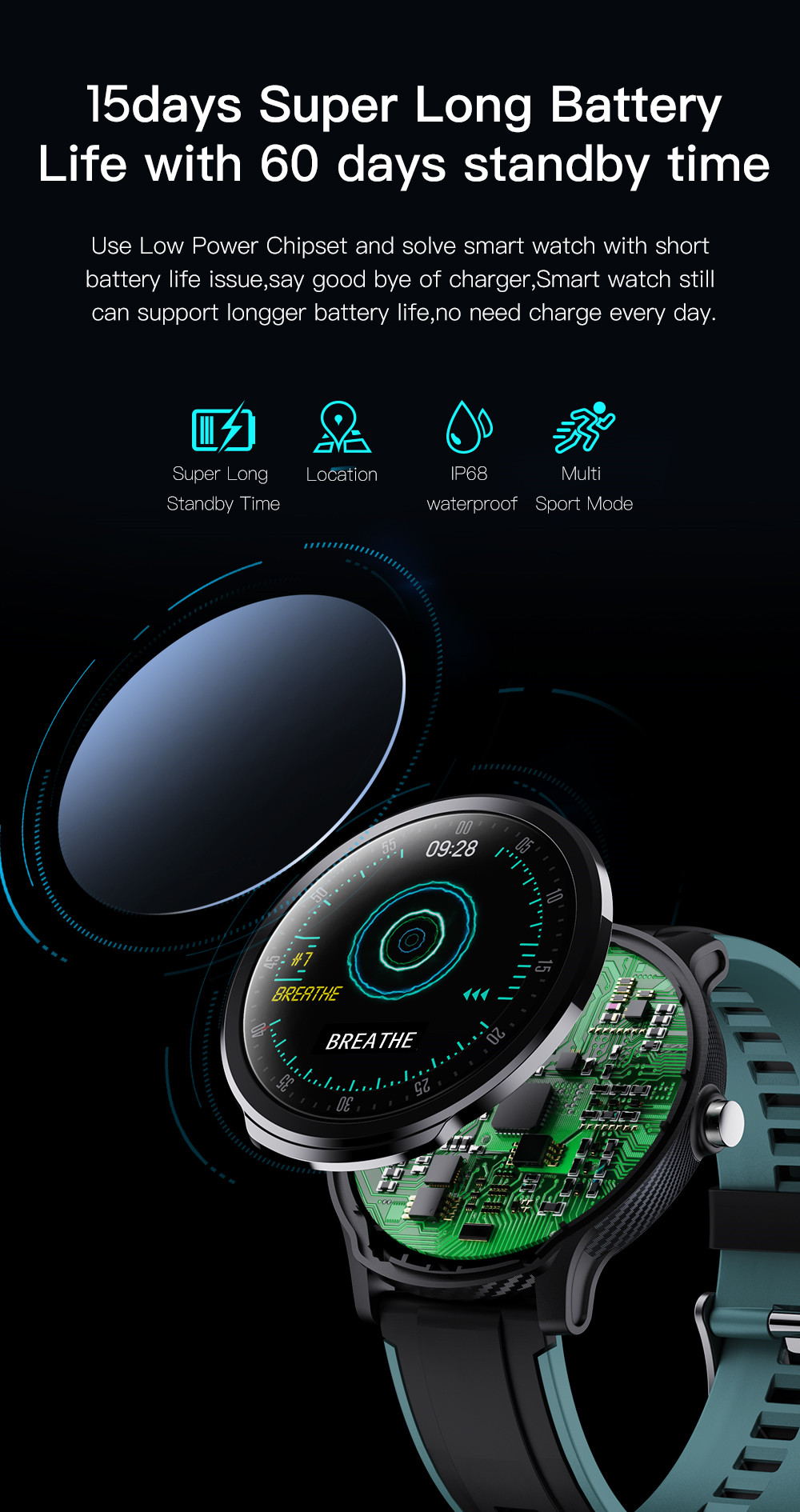 SN80 fashion watch fitness tracker