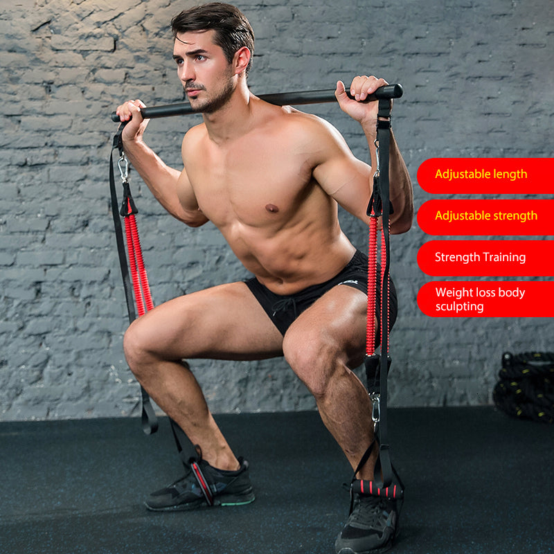 Body Workout with Resistance Bands Rubber Buckles