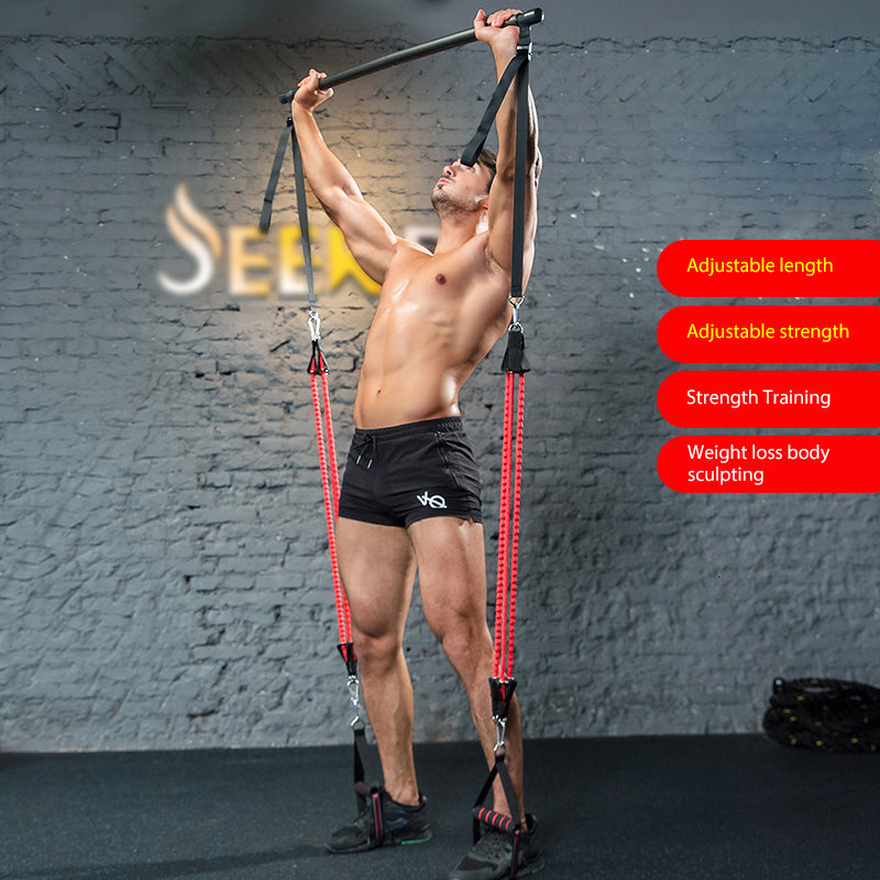 Body Workout with Resistance Bands Rubber Buckles
