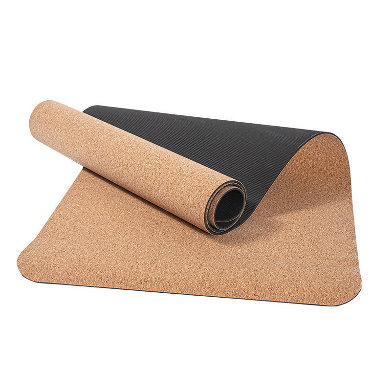 TPE Cork Yoga Mat Tasteless Non-slip